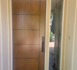 Sliding patio door installation in Peoria Arizona home